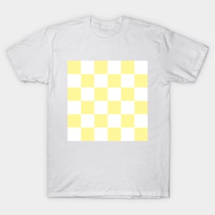 Yellow and white checkerboard print T-Shirt